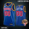 Custom Golden State Warriors Finals Jersey Royal 00 Classic Dub