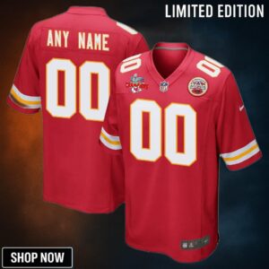 Custom Kansas City Chiefs Super Bowl Lvii Champions 3 Stars Men Game Jersey - White