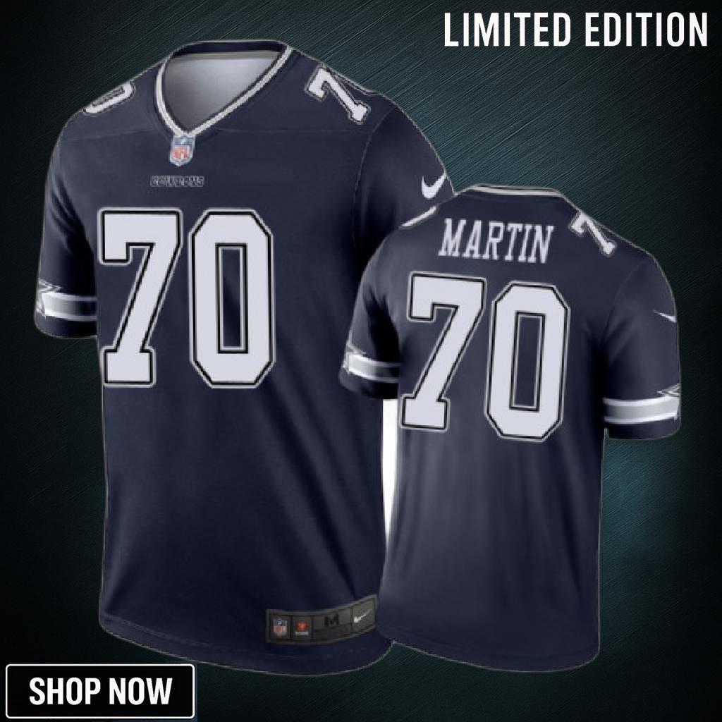 Dallas Cowboys #70 Zack Martin Nike Color Rush Navy Jersey