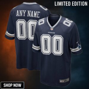Dallas Cowboys Custom Game Jersey - Navy Jerseys Nfl