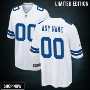 Dallas Cowboys Custom Game Jersey White Jerseys Nfl