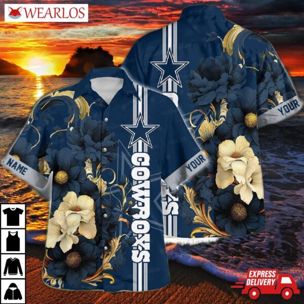 Dallas Cowboys Midnight Bloom Hawaiian Shirt