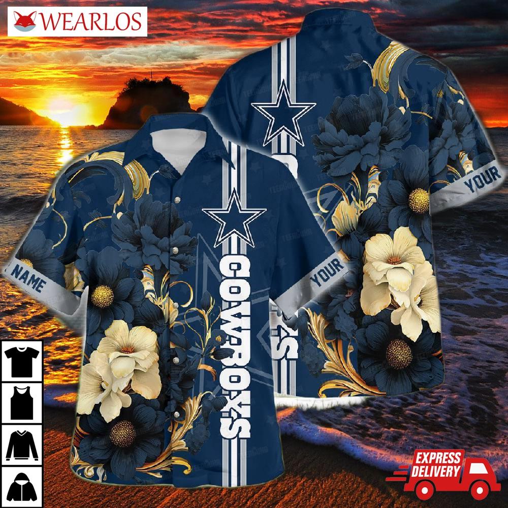 Dallas Cowboys Midnight Bloom Hawaiian Shirt