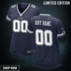 Dallas Cowboys Womens Custom Game Jersey - Navy Jerseys Nfl