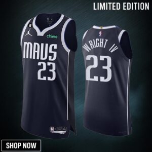 Dallas Mavericks 23 Mckinley Wright Iv Navy Men Jersey -23 Statement Edition