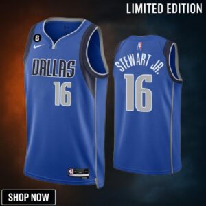Dallas Mavericks D.j. Stewart Jr. 16 Royal Icon Edition Jersey -23 Swingman