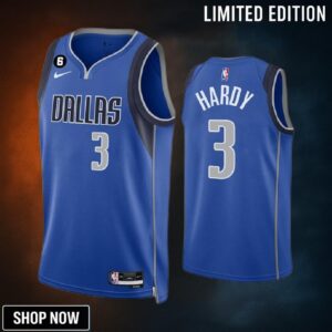 Dallas Mavericks Jaden Hardy 3 Royal Icon Edition Jersey -23 Swingman