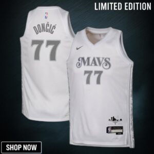 Dallas Mavericks Nike City Edition Swingman Jersey - Black Luka Doncic Youth