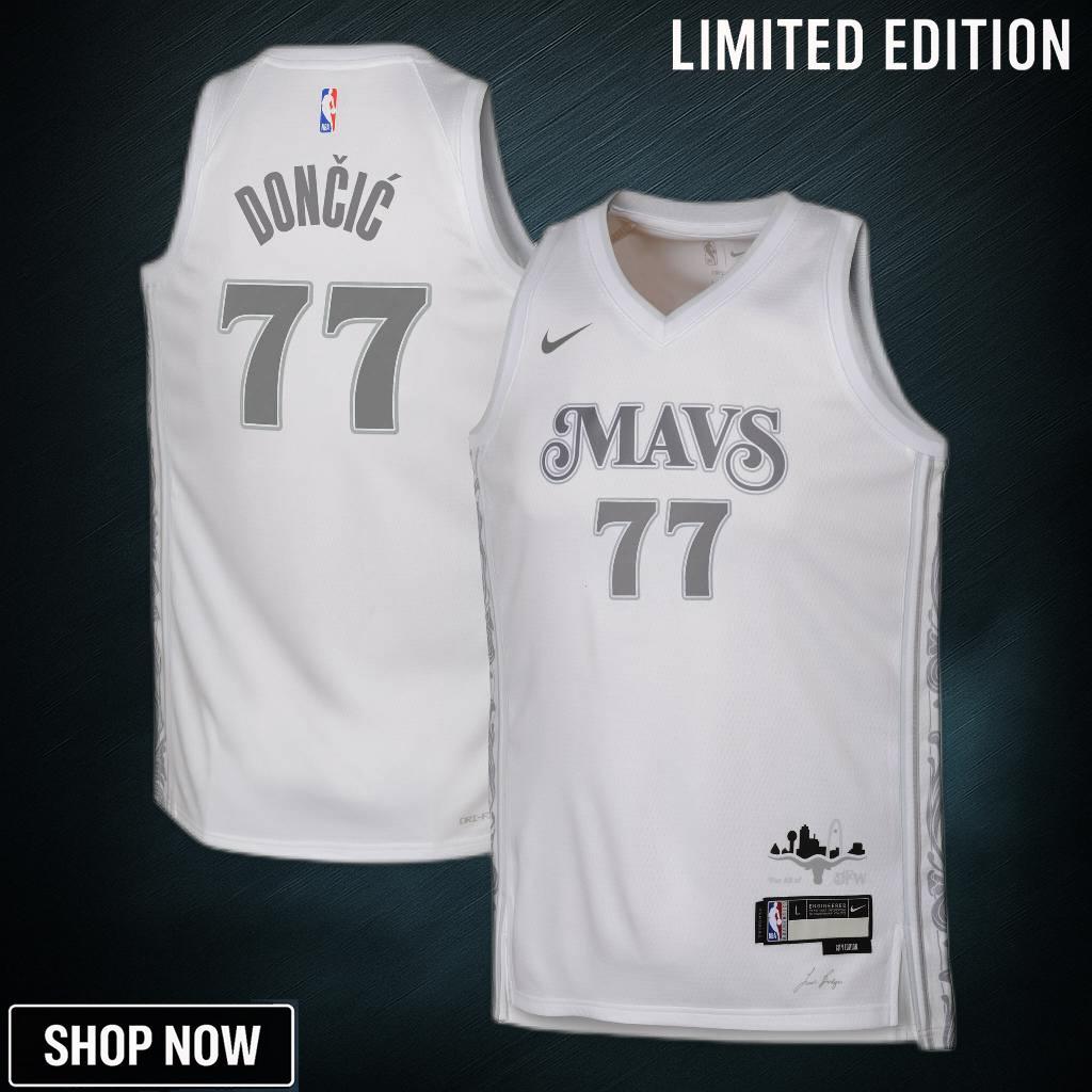 Dallas Mavericks Nike City Edition Swingman Jersey - Black Luka Doncic Youth