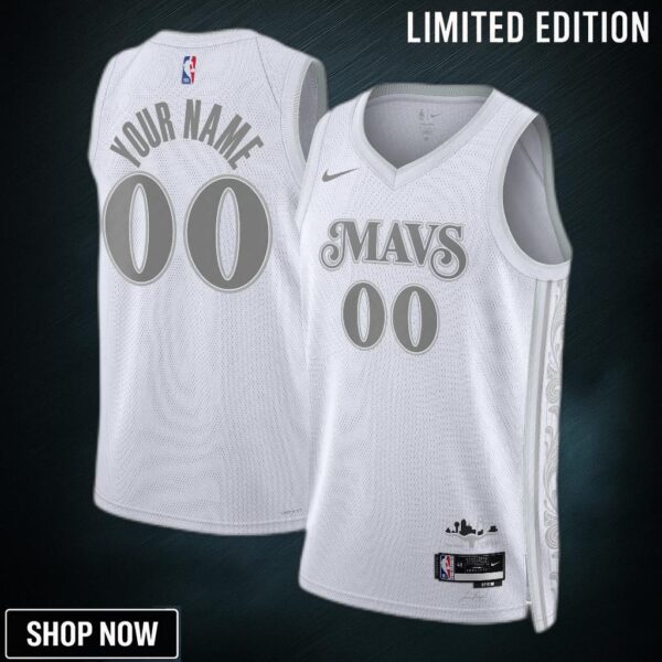 Dallas Mavericks Nike City Edition Swingman Jersey - Custom Unisex