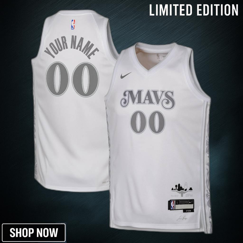Dallas Mavericks Nike City Edition Swingman Jersey - Custom Youth