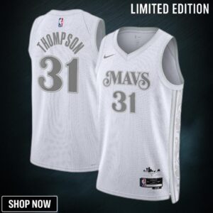 Dallas Mavericks Nike City Edition Swingman Jersey - White Klay Thompson Unisex
