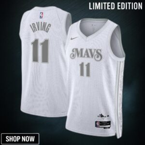 Dallas Mavericks Nike City Edition Swingman Jersey - White Kyrie Irving Unisex