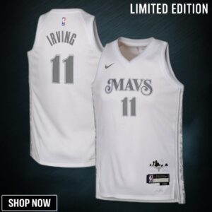 Dallas Mavericks Nike City Edition Swingman Jersey - White Kyrie Irving Youth