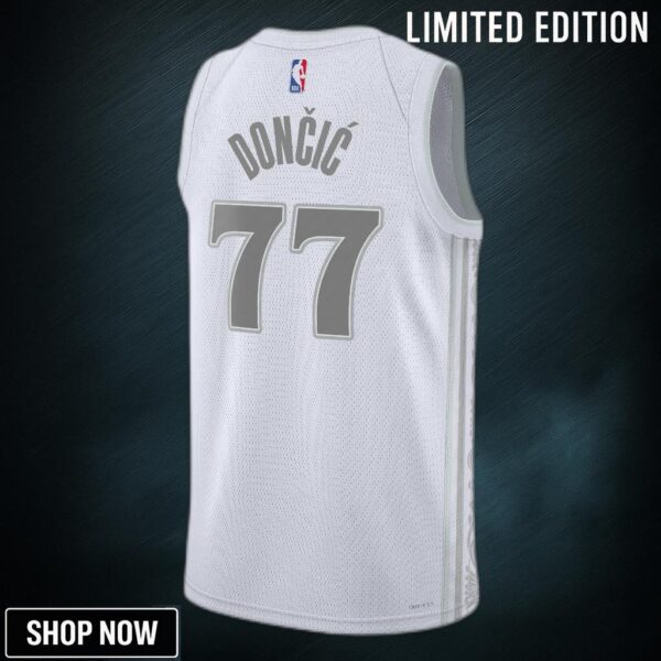 Dallas Mavericks Nike City Edition Swingman Jersey - White Luka Doncic Unisex