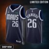 Dallas Mavericks Spencer Dinwiddie 26 -23 Statement Edition Navy Jersey Swingman