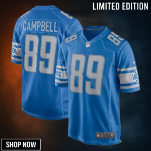 Dan Campbell Detroit Lions Retired Player Game Jersey - Blue Nfl