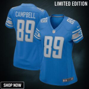 Dan Campbell Detroit Lions Womens Retired Player Game Jersey - Blue Nfl