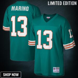 Dan Marino Miami Dolphins Mitchell And Ness 1984 Legacy Replica Jersey Aqua Nfl