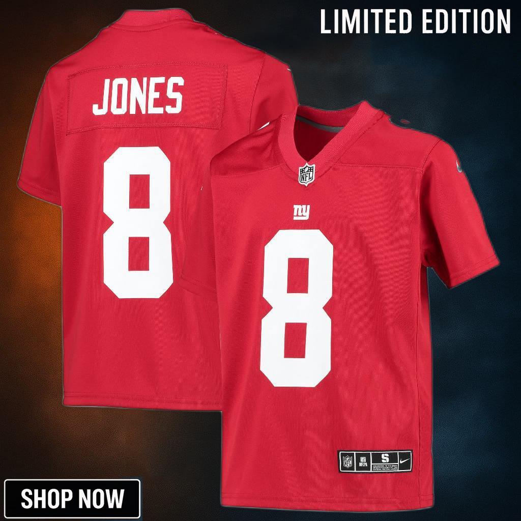 Daniel Jones New York Giants Inverted Team Game Jersey - Red Nfl