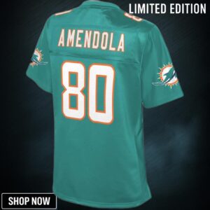 Danny Amendola Miami Dolphins Nfl Pro Line Womens Team Player Jersey - Aqua