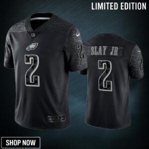 Darius Slay Jr 2 Philadelphia Eagles Black Reflective Limited Jersey - Men