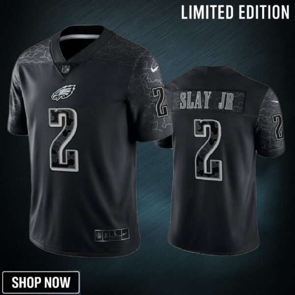 Darius Slay Jr 2 Philadelphia Eagles Black Reflective Limited Jersey - Men