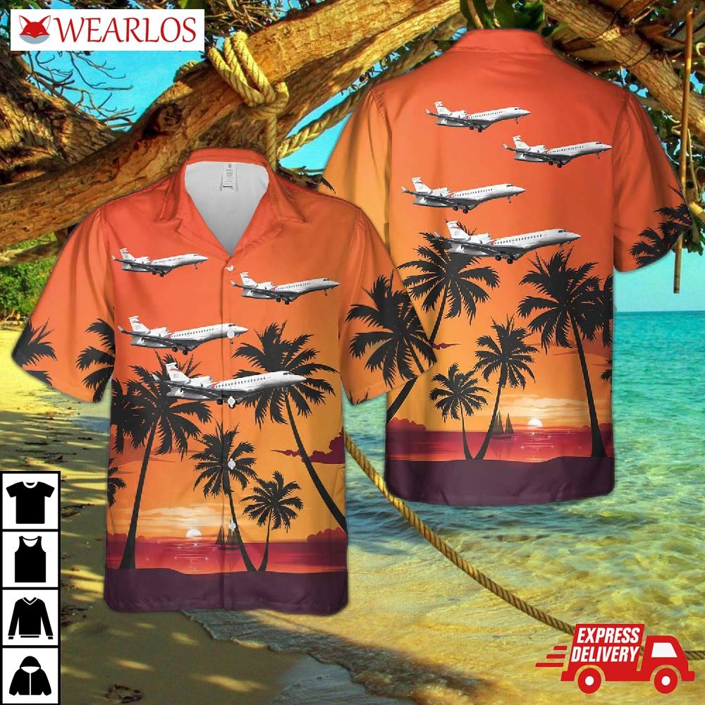 Dassault Falcon 8x Hawaiian Shirt