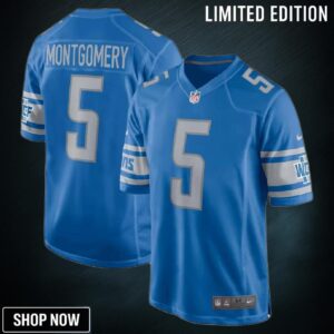 David Montgomery 5 Detroit Lions Game Jersey - Blue