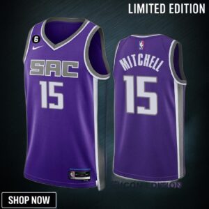 Davion Mitchell 15 Sacramento Kings Purple Icon Edition -23 Unisex Jersey Swingman