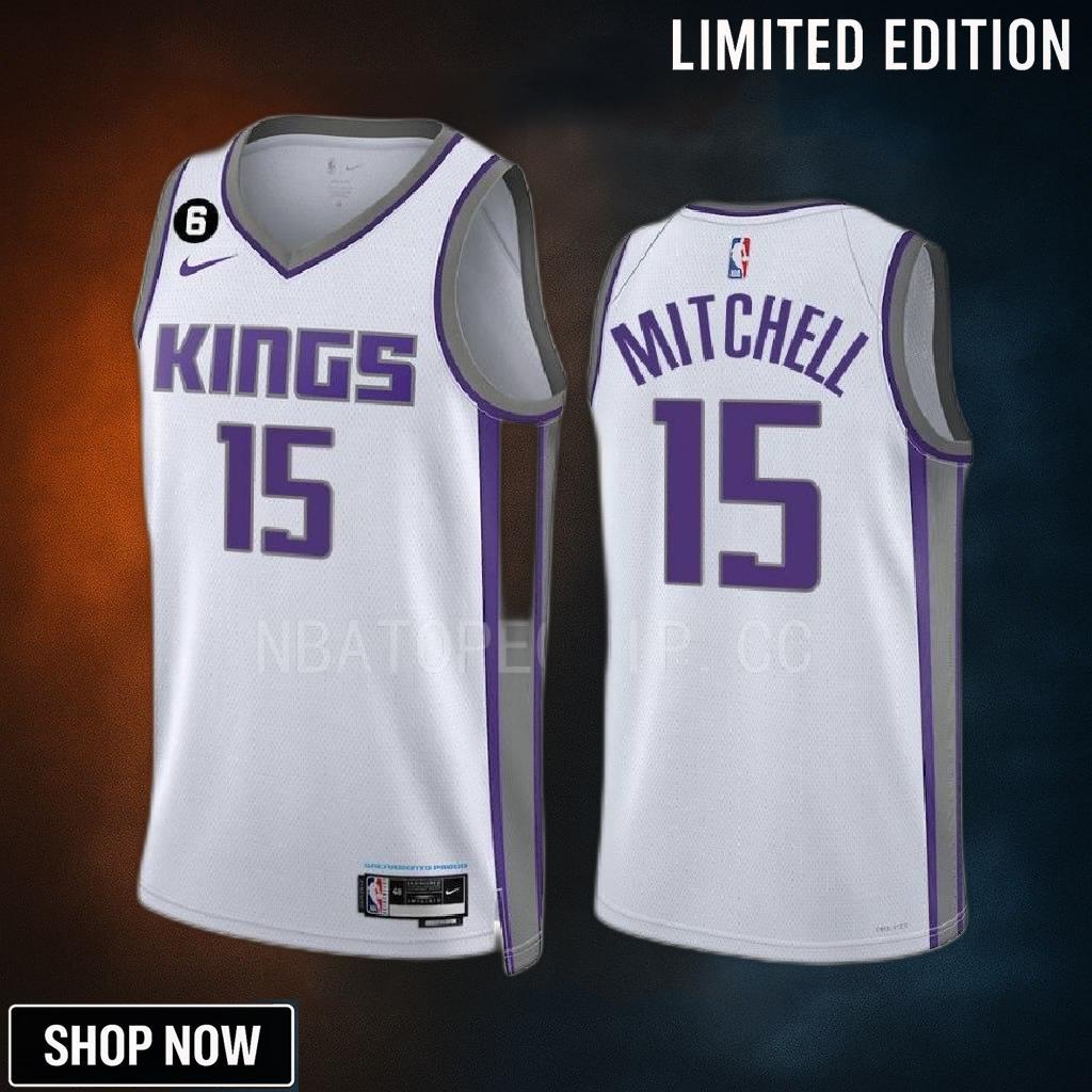 Davion Mitchell 15 Sacramento Kings White Men Jersey -23 Association Edition Swingman