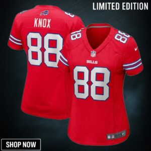 Dawson Knox 88 Buffalo Bills Women's Alternate Game Jersey - Red