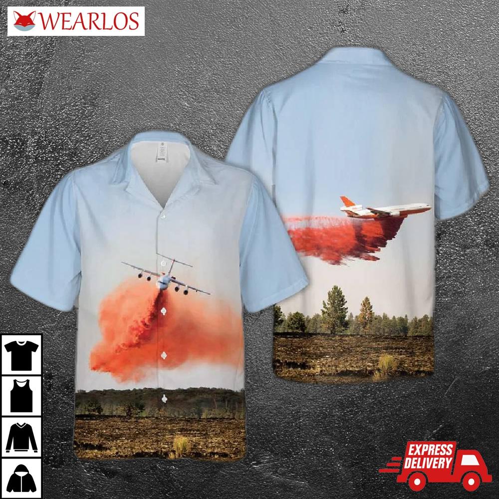 Dc-10 Air Tanker Wildfires In Southern California Hawaiian Shirt