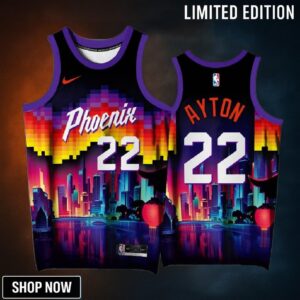 Deandre Ayton 22 Phoenix Suns Purple Jersey Arizona City Exclusive Edition