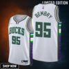 Deandre' Bembry Milwaukee Bucks City Edition Jersey - White Men