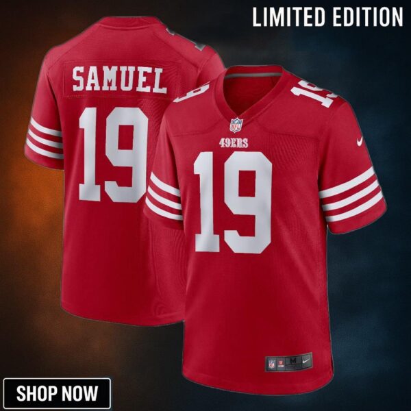 Deebo Samuel San Francisco 49ers Player Game Jersey Scarlet Nfl