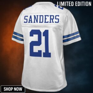 Deion Sanders Dallas Cowboys Nfl Pro Line Womens Retired Player Jersey - White