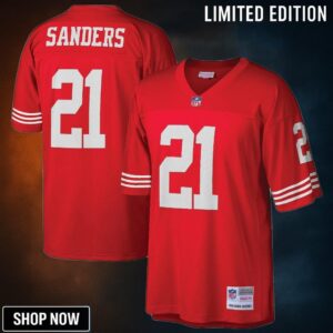 Deion Sanders San Francisco 49ers Mitchell & Ness Legacy Replica Jersey - Scarlet Nfl