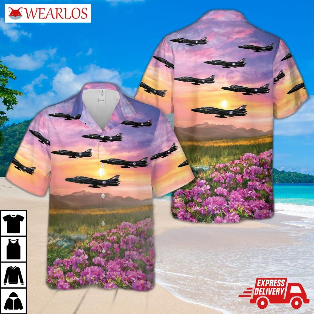 Delta Jets Hawker Hunter T.7b Hawaiian Shirt