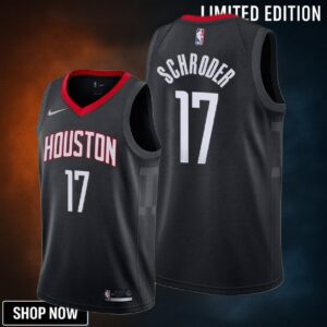 Dennis Schroder 17 Houston Rockets Statement Edition Black Jersey Trade - Men