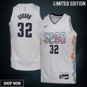 Denver Nuggets Nike City Edition Swingman Jersey - White Aaron Gordon Youth