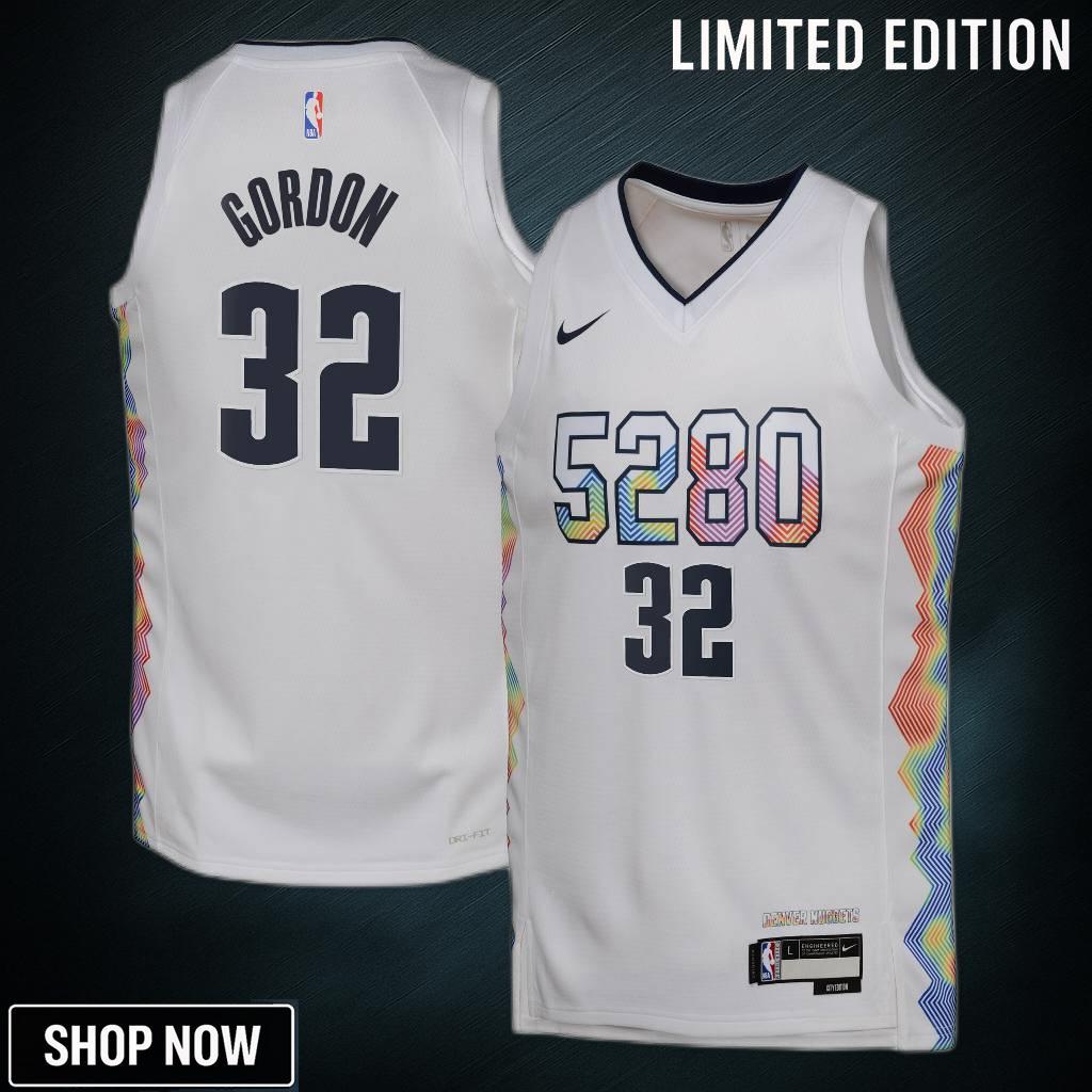 Denver Nuggets Nike City Edition Swingman Jersey - White Aaron Gordon Youth