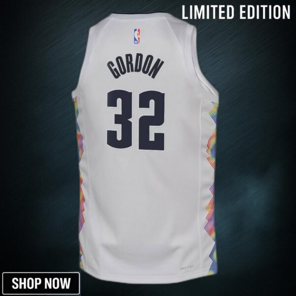 Denver Nuggets Nike City Edition Swingman Jersey - White Aaron Gordon Youth