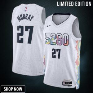 Denver Nuggets Nike City Edition Swingman Jersey - White Jamal Murray Unisex