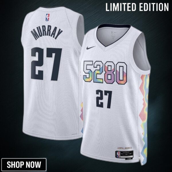 Denver Nuggets Nike City Edition Swingman Jersey - White Jamal Murray Unisex