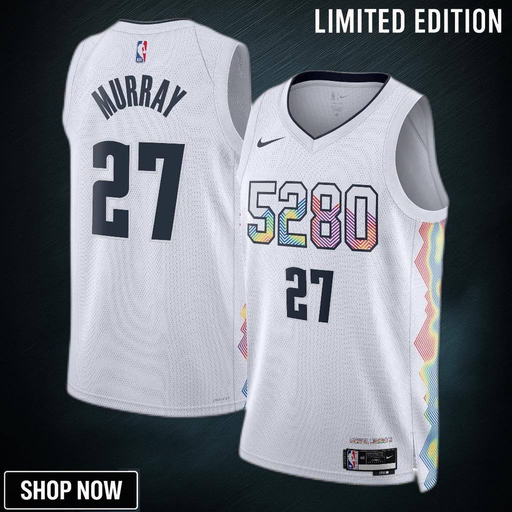 Denver Nuggets Nike City Edition Swingman Jersey - White Jamal Murray Unisex