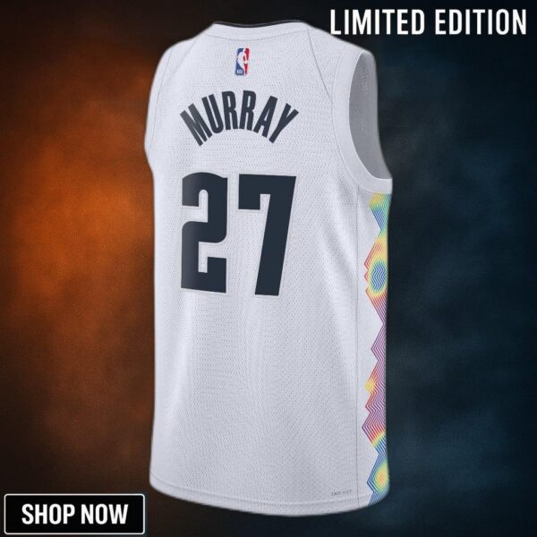 Denver Nuggets Nike City Edition Swingman Jersey - White Jamal Murray Unisex