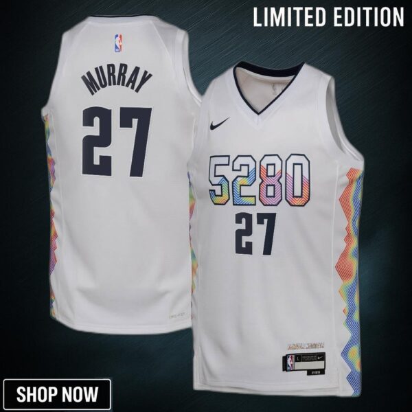 Denver Nuggets Nike City Edition Swingman Jersey - White Jamal Murray Youth