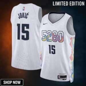 Denver Nuggets Nike City Edition Swingman Jersey - White Nikola Jokic Unisex