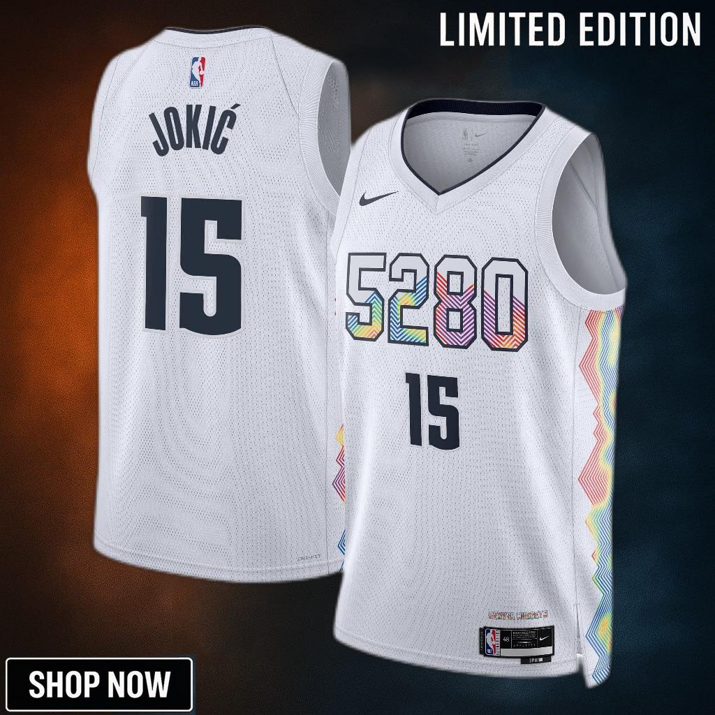 Denver Nuggets Nike City Edition Swingman Jersey - White Nikola Jokic Unisex